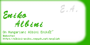 eniko albini business card